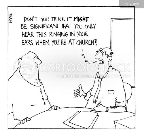 Ears Ringing Cartoon Tinitus Cartoons and Comics - funny pictures from CartoonStock