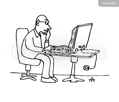 Computer Working Comic Computer Worker Cartoons and Comics - funny pictures from CartoonStock