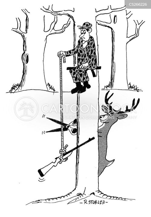 Tree Stand Cartoons and Comics funny pictures from CartoonStock