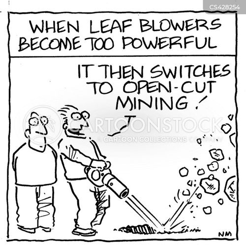 Leafblowers Cartoons and Comics funny pictures from CartoonStock