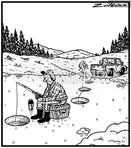 Ice Fishermen Cartoons and Comics funny pictures from CartoonStock