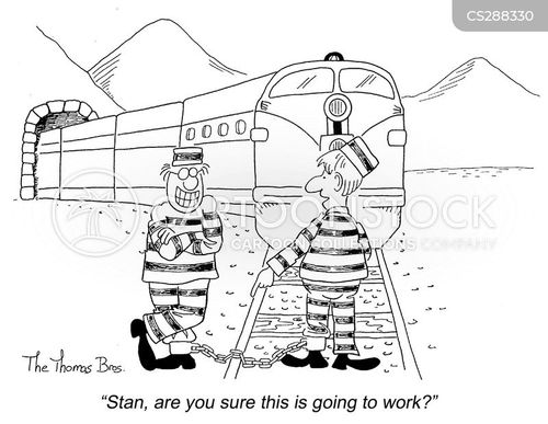 Train Tracks Cartoons And Comics Funny Pictures From CartoonStock