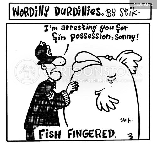 Fish Fingers Cartoons and Comics funny pictures from CartoonStock