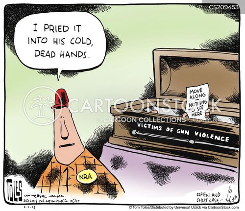 Gun Lobbyist Cartoons and Comics funny pictures from CartoonStock