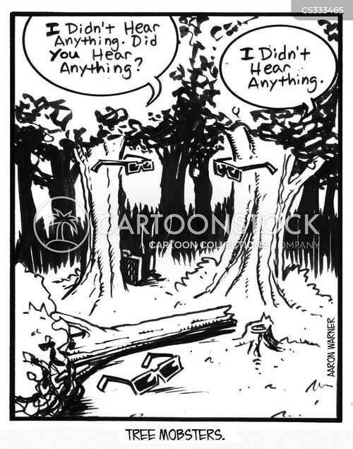 Falling Tree Cartoons and Comics - funny pictures from CartoonStock