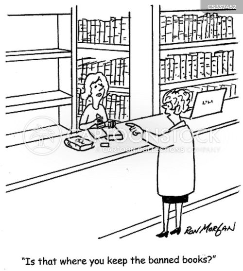 Banned Books Cartoons and Comics funny pictures from CartoonStock