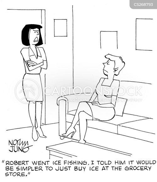 Ice Fishing Cartoons and Comics funny pictures from CartoonStock