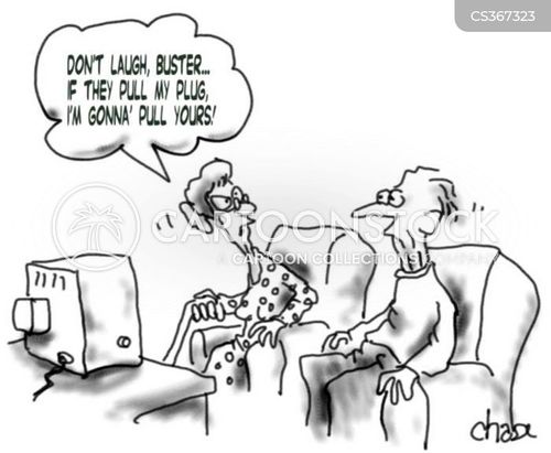 Pulling The Plug Cartoons and Comics funny pictures from CartoonStock