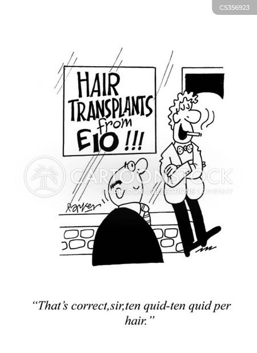 Hair Transplants Cartoons and Comics funny pictures from CartoonStock
