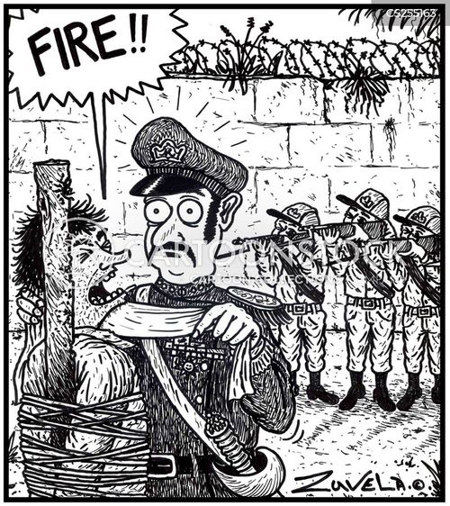 Firing Squads Cartoons and Comics funny pictures from CartoonStock