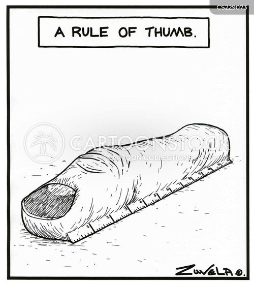 Rule Of Thumb Cartoons and Comics funny pictures from CartoonStock