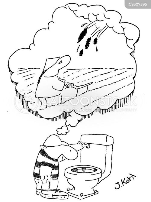 Flushing The Toilet Cartoons and Comics funny pictures from CartoonStock
