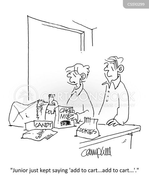 Online Shopping Cart Cartoons and Comics - funny pictures from CartoonStock