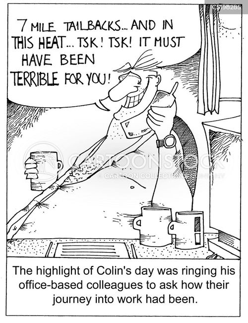 Working from home cartoons image