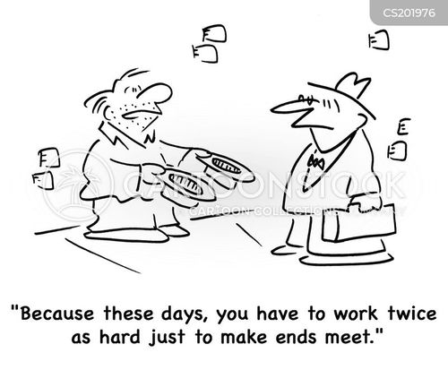 Image result for cartoon trouble making ends meet