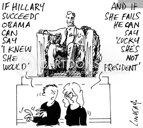 Obama Reset Button Hillary Obama Cartoons and Comics - funny pictures from CartoonStock
