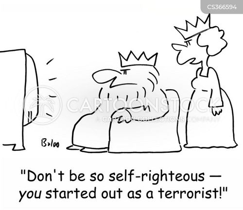 Self-righteous Cartoons and Comics - funny pictures from CartoonStock