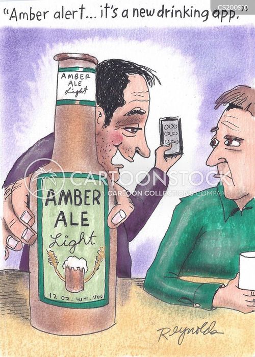 drinking app cartoon with drinking apps and the caption "Amber alert... it's a new drinking app." by Dan Reynolds