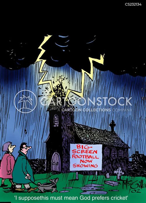 Football In Church Cartoons and Comics funny pictures from CartoonStock