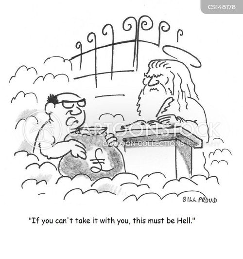 Image result for miser in heaven cartoons