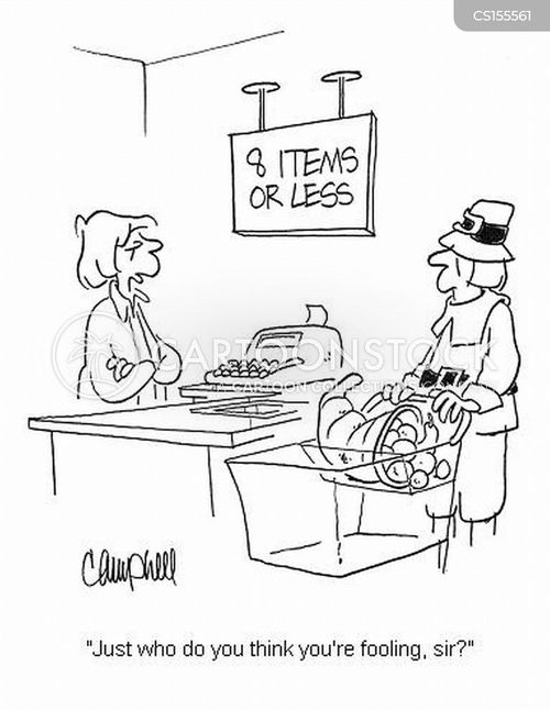 Cashier Counter Cartoons and Comics - funny pictures from CartoonStock