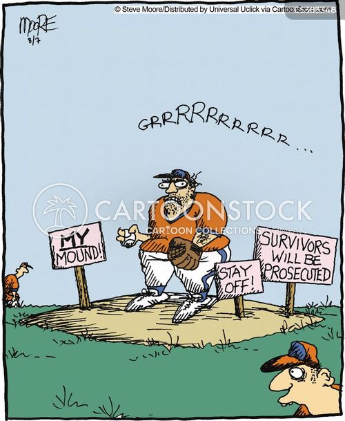 Baseball Pitcher Cartoons and Comics funny pictures from CartoonStock