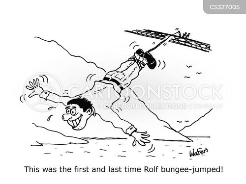 Bungeejumping Cartoons and Comics funny pictures from CartoonStock