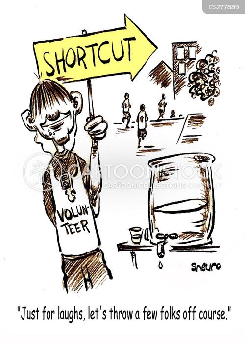 Off Course Cartoon Marathon Course Cartoons and Comics - funny pictures from CartoonStock