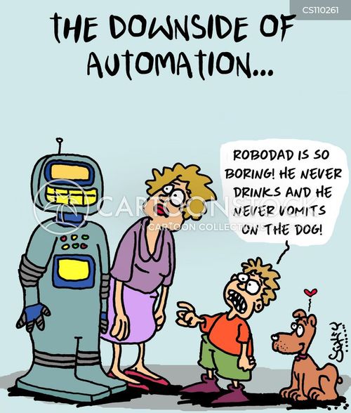 Robot Worker Cartoons and Comics funny pictures from CartoonStock