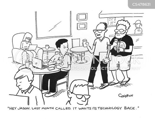 Technology Flashback Cartoons and Comics - funny pictures from CartoonStock