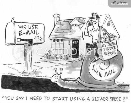 Snail Mail Cartoons and Comics funny pictures from CartoonStock