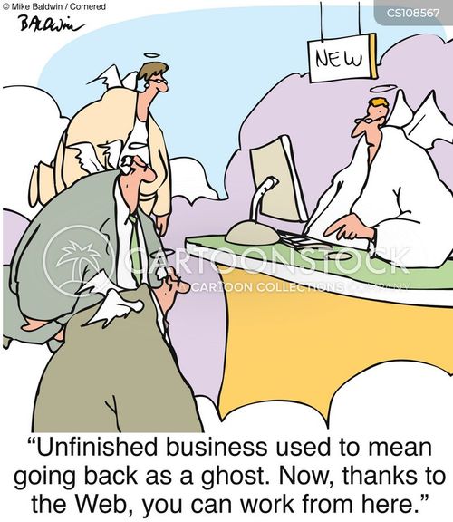 Unfinished Business Cartoons and Comics funny pictures from CartoonStock