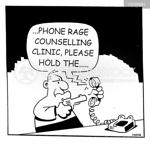 Phone Rage Cartoons and Comics funny pictures from CartoonStock