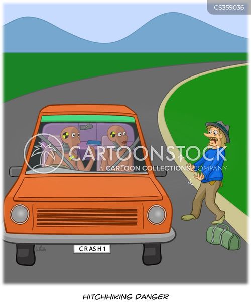 Hitching A Ride Cartoons and Comics funny pictures from CartoonStock
