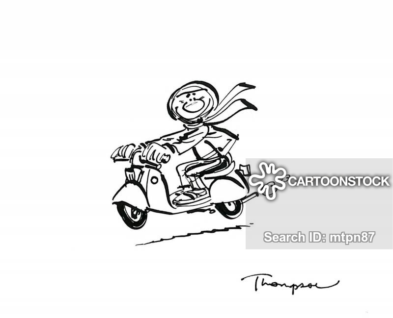 Mopeds Cartoons and Comics funny pictures from CartoonStock
