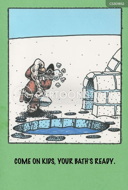 Ice Baths Cartoons and Comics funny pictures from CartoonStock