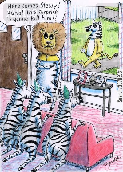 surprise party cartoons - Humor from Jantoo Cartoons