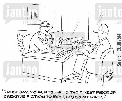 resumes cartoons Humor from Jantoo - Business Job Skills False Resume Cv C Resume 20902514 Low 