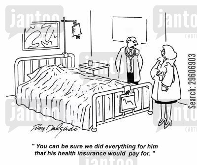 Image result for Cartoon no health insurance