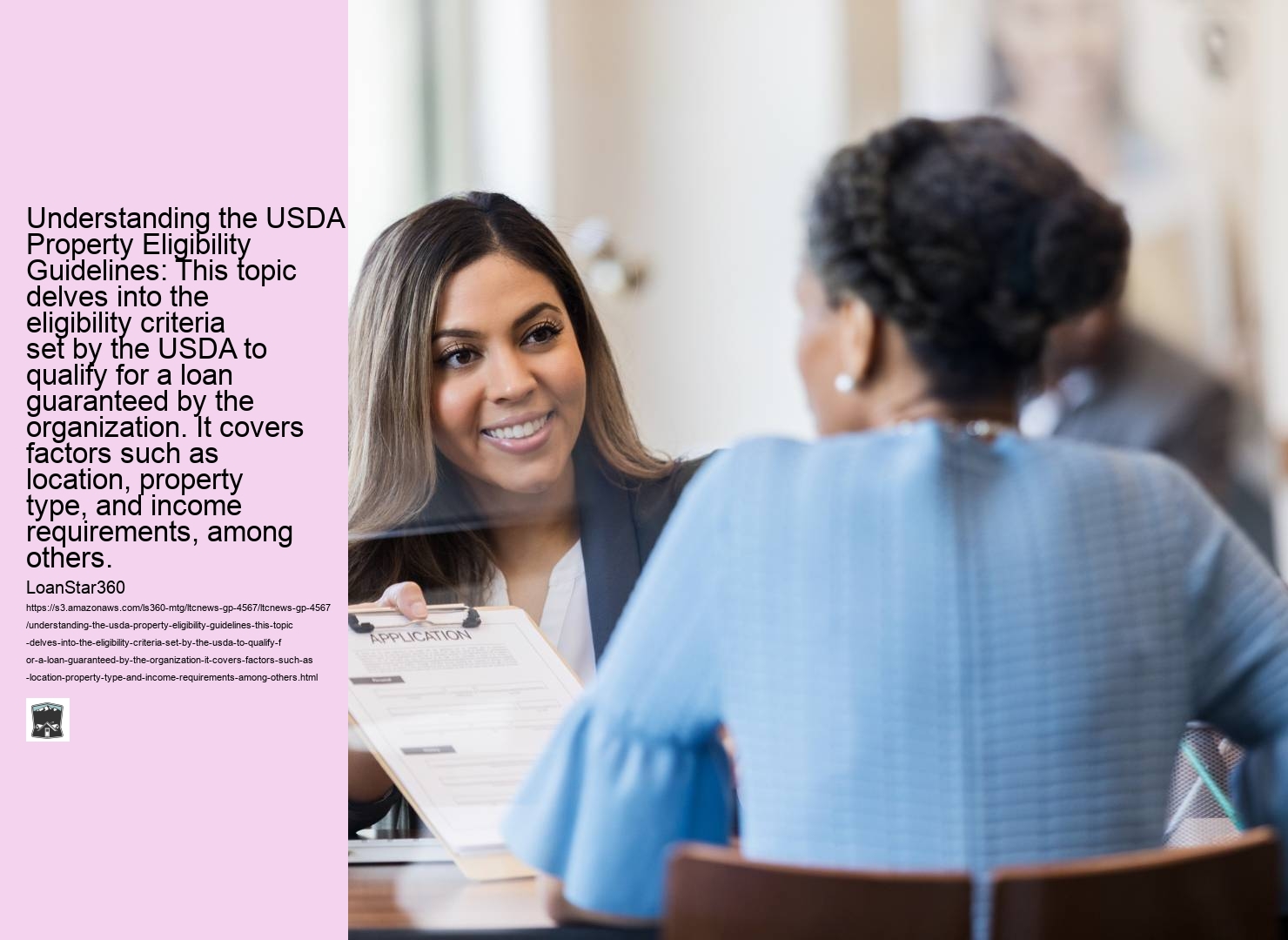 Understanding the USDA Property Eligibility Guidelines: This topic delves into the eligibility criteria set by the USDA to qualify for a loan guaranteed by the organization. It covers factors such as location, property type, and income requirements, among others. 