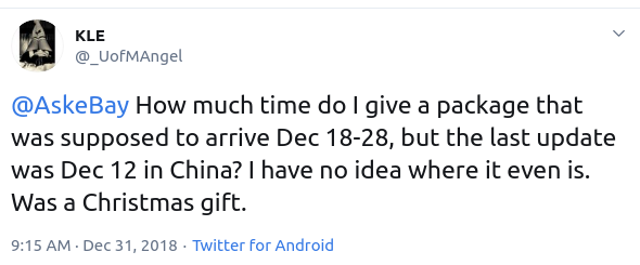 Angry Customer Tweet