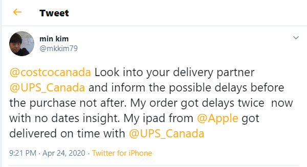 Customers calling out shipping carriers on the social media