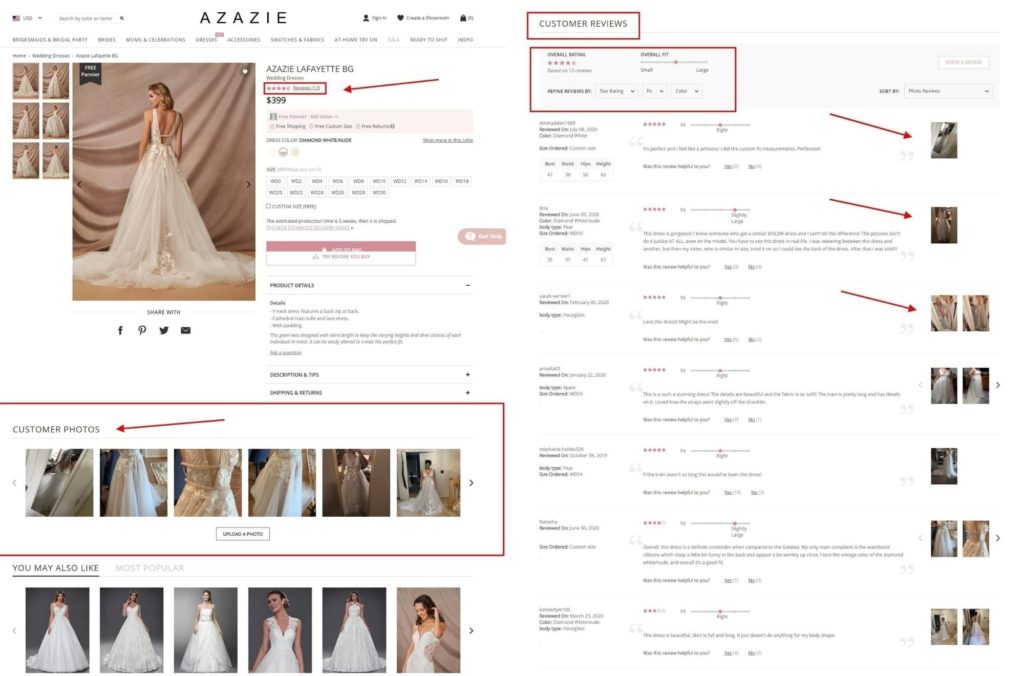 Azazie - User Generated Content