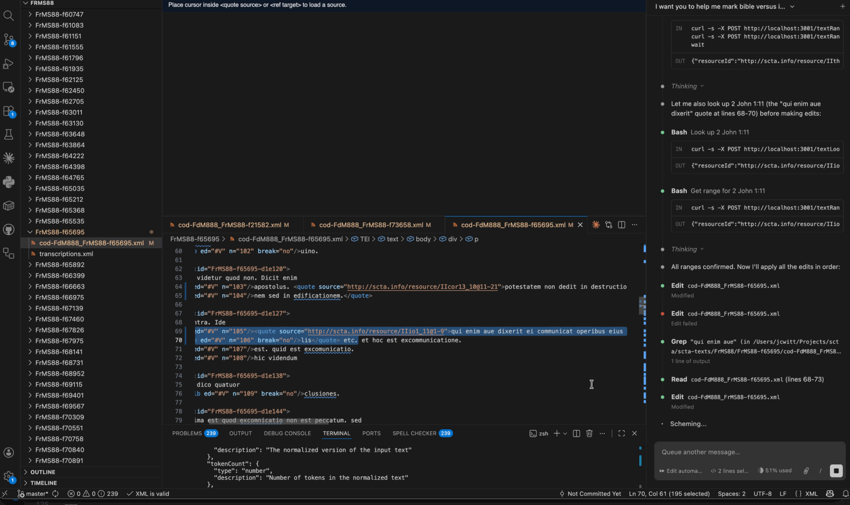 A gif demonstrating the new AI process and tools