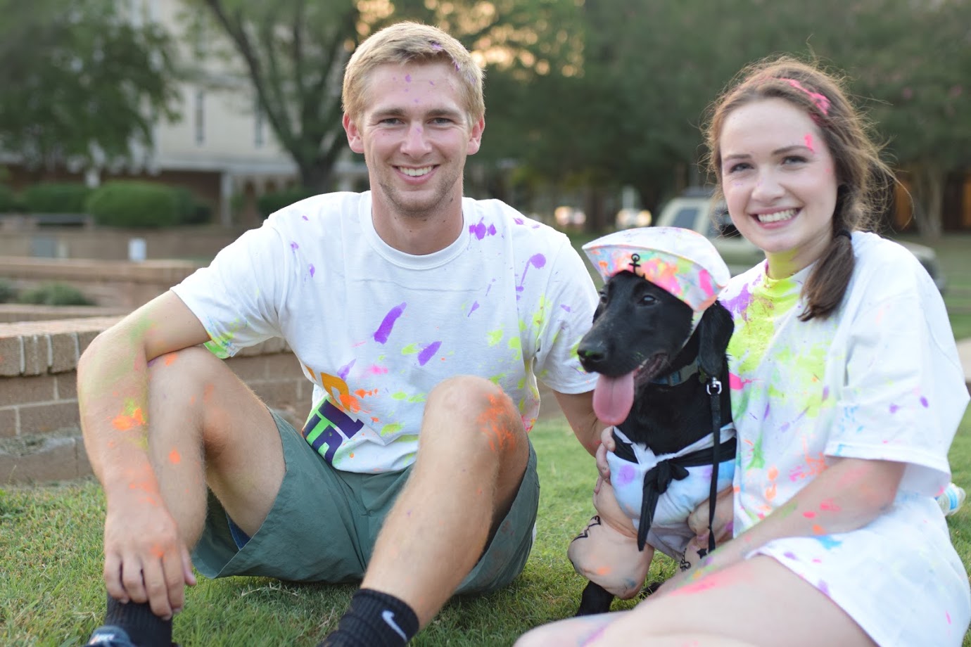 color run and dog