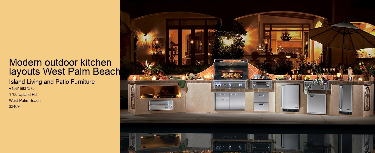 Modern outdoor kitchen layouts West Palm Beach