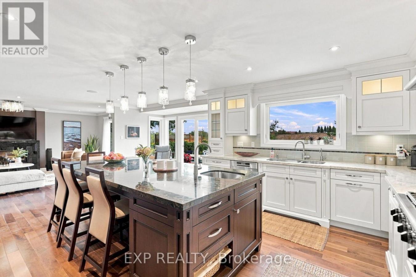 Custom kitchen with centre island
