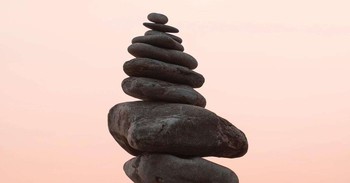 Stones perfectly balanced on one and other