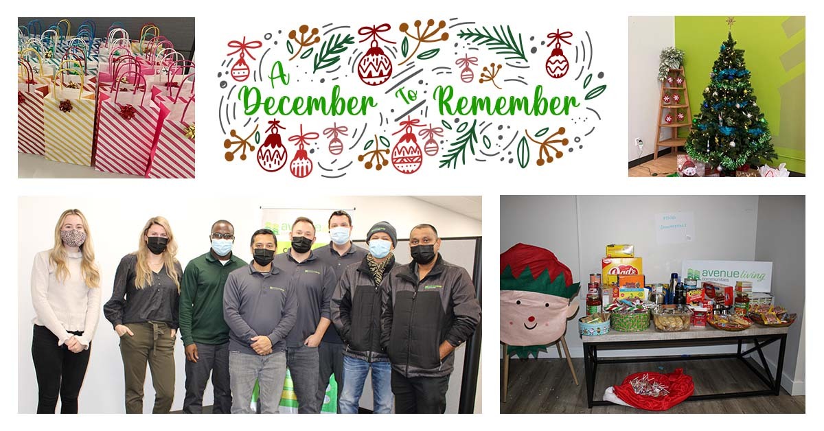 From collecting donations for local food banks to handing out holiday cards, it was a festive December to Remember for both Avenue Living Communities and its residents and communities, and an opportunity to help those in need.  