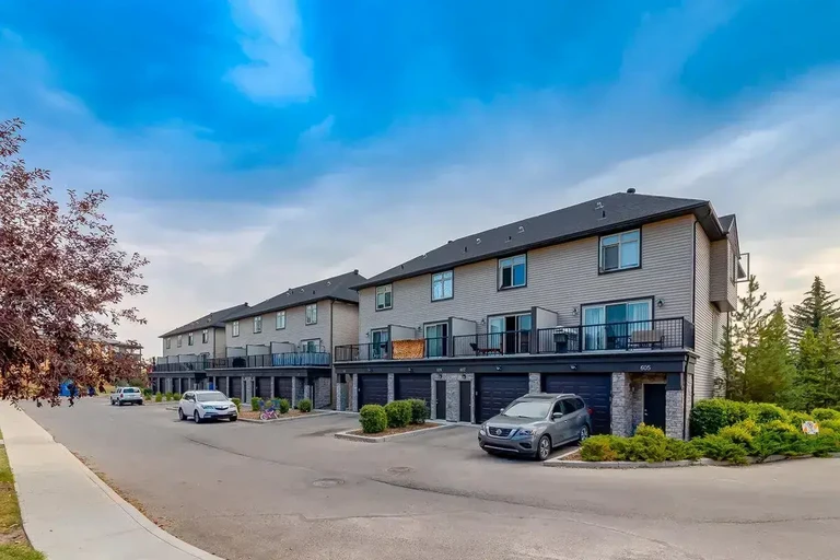Garage for each unit at Applewood Townhomes in Calgary.